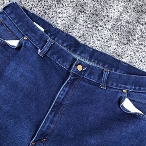 Long Haul Jeans Mens 42x28‎ Blue Regular Fit Straight Leg Denim Medium Wash 5961